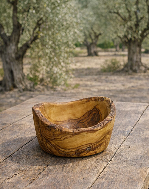 Olivenholz-Schälchen rustikal