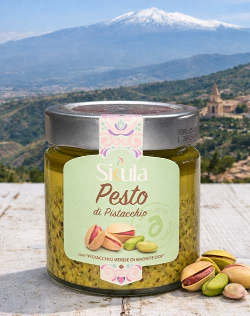 Pistazienpesto DOP aus Bronte auf Sizilien