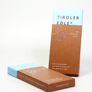 Tiroler Edle - Schokolade mit Grauviehbutter 50g