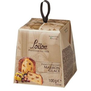 Kleiner Panettone mit kandierten Kastanien - Panettoncino Marron Glacé von Loison 100g