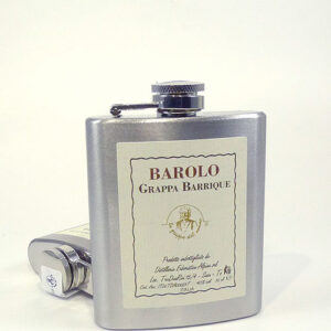 Barolo Grappa Stravecchia - La Grappa del Nonno im Edelstahl-Flachmann