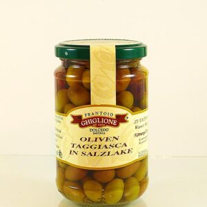Taggiasche-Oliven in Salzlake - Olive Taggiasca in Salamoia Ghiglione