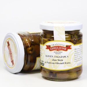 Taggiasche-Oliven in Olivenöl - Olive Taggiasca Olio d´Oliva Ghiglione
