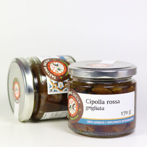 Cipolla rossa grigliata - Gegrillte rote Zwiebeln mit Pfefferminz in Öl 170g