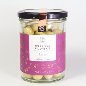 Piemont-Haselnüsse in weißer Schokolade - Nocciole Ricoperta Cioccolato bianco 200g