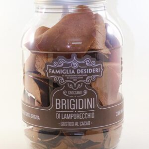 Hauchdünnes knuspriges Feingebäck mit Kakao - Brigidini di Lamporeggio Croccanti al Cacao 250g
