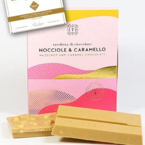 Karamell-Schokolade mit ganzen gerösteten Haselnüssen IGP, Tastëlanghe 110g