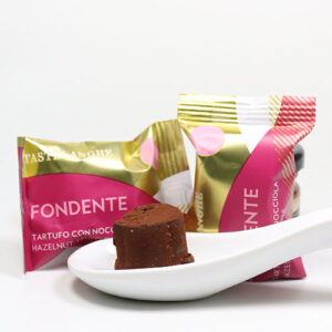 Trüffelpraline mit Zartbitterschokolade und Piemont-Haselnüssen IGP, Tartufo con Nocciole Fondente, Tastelanghe 11g