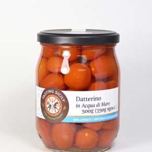Datteltomaten in Meerwasser (groß) - Datterino in Acqua di mare 500g/350g, Tasting Sicily