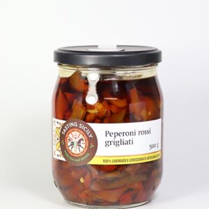 Eingelegte gegrille Paprika (groß) - Peperoni rossi grigliati, Tasting Sicily 500g