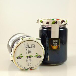 Schwarze Oliven-Konfitüre - Confettura di olive nere 160g<br /><b>Great Taste Award Gold</b>