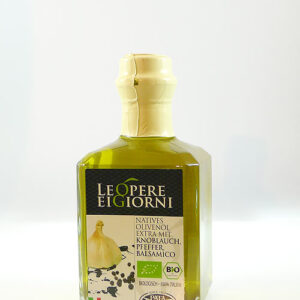 Würzöl mit Knoblauch, Pfeffer und Balsamico BIO