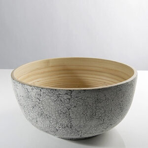 bibol TCHON mittelgroße Schale 24 cm, Bambus mit Eierschalen (fair & authentisch)