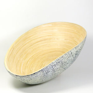 bibol SOAI, nierenförmige Schale 26 cm, Bambus mit Eierschalen (fair & authentisch)