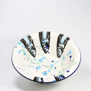 Servierplatte Krabbe-Motiv 30 x 21 cm oval, ofenfest (Portugal)