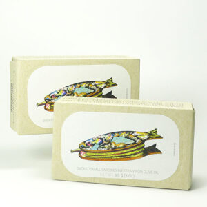 Kleine, geräucherte Sardinen in Olivenöl, Portugal