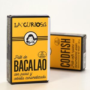 Paté de Bacalao con pasas y cebolla caramelizada