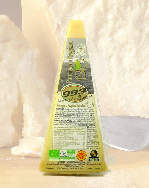 Echter BIO-Berg-Parmigiano - Parmigiano Reggiano di Montagna D.O.P. 24 Monate gereift BIO (Parmesan) 257g