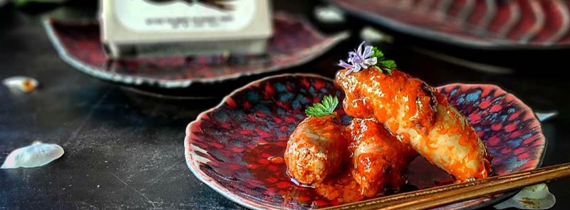 Gefüllter Tintenfisch in Ragoutsauce