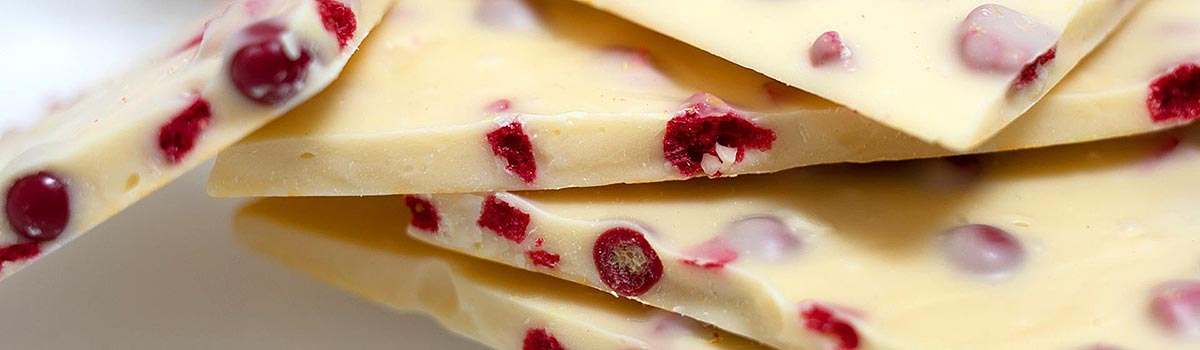 Himbeertraum weiß, Bruchschokolade von Johan von Ilten