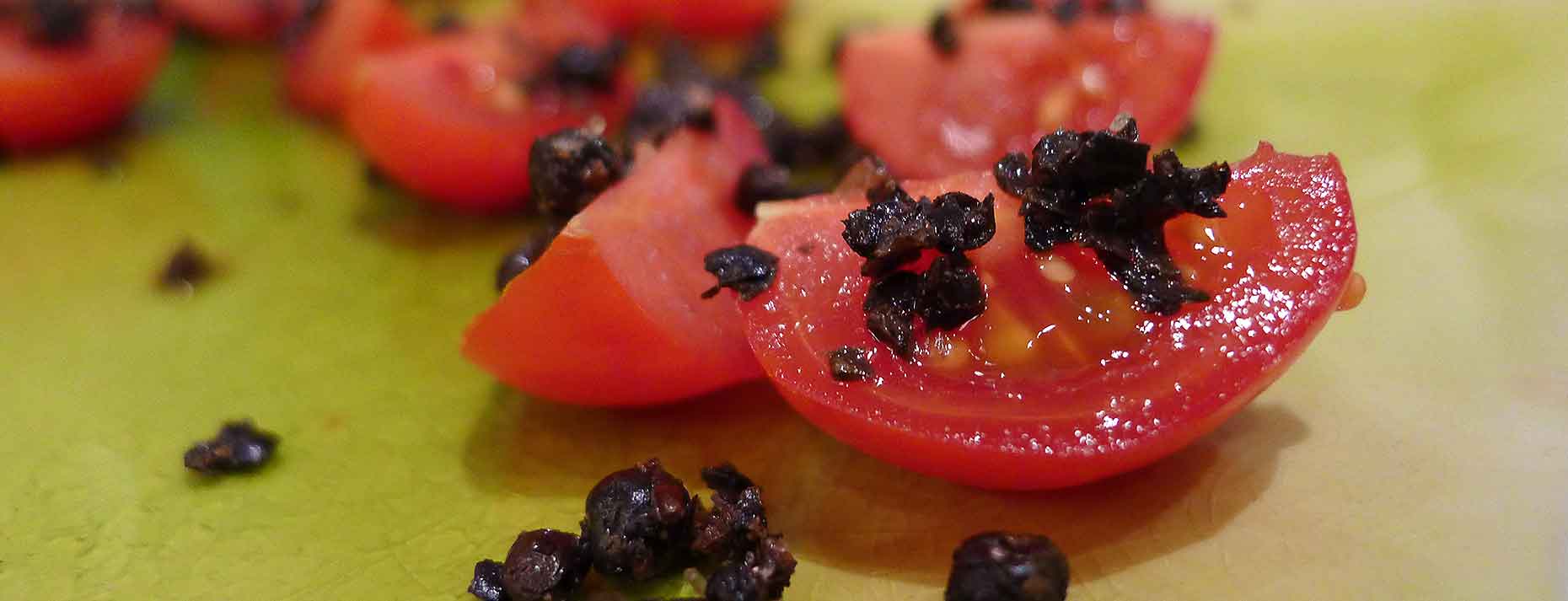 Herrlich: Pfeffer Deluxe auf Kirschtomaten