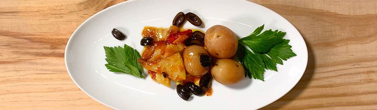 Bacalhau Cadeirada - Kabeljau in Ragoutsauce aus Portugal